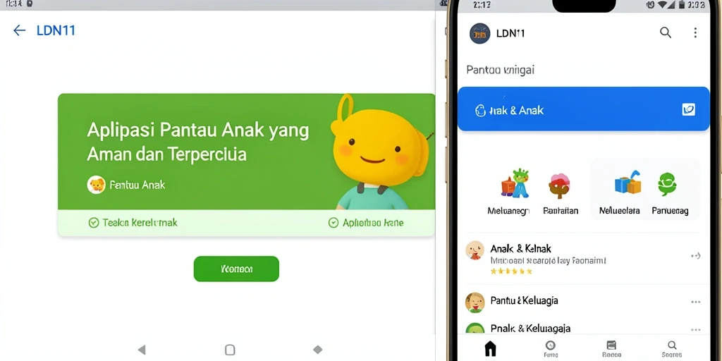 Antarmuka pengguna LDN11 yang sederhana dan fungsional untuk pemantauan anak.