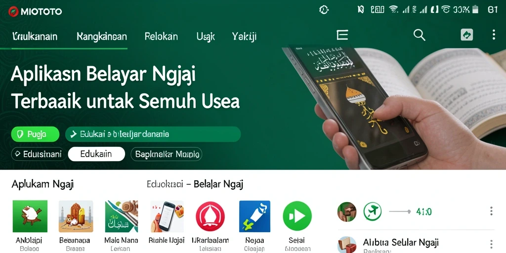 Antarmuka MIOTOTO yang intuitif untuk belajar ngaji.