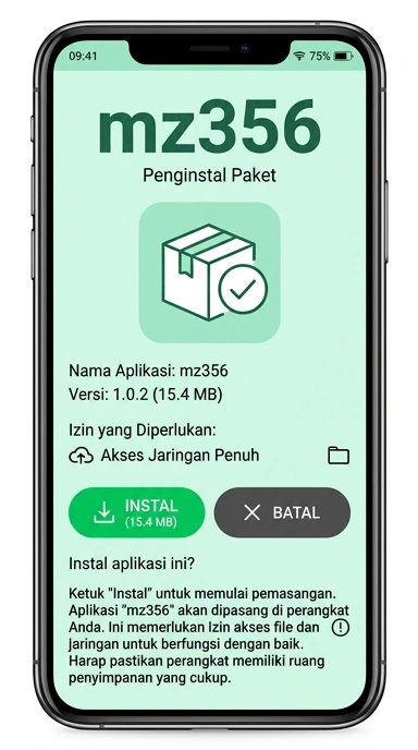 Tampilan halaman APK mz356