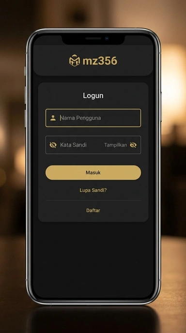 Tampilan halaman login mz356