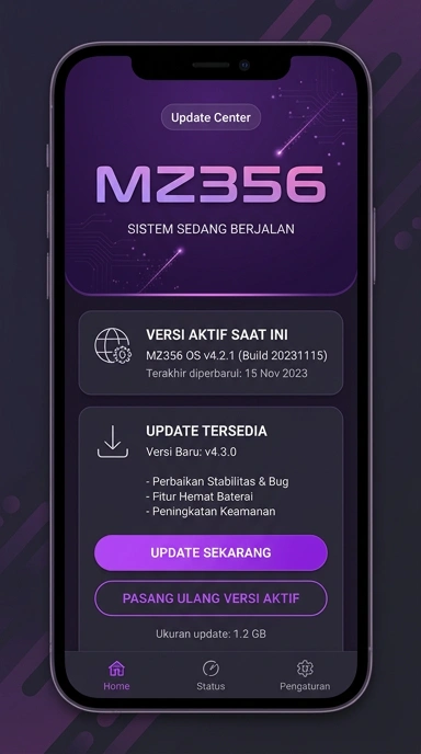 Tampilan riwayat versi mz356